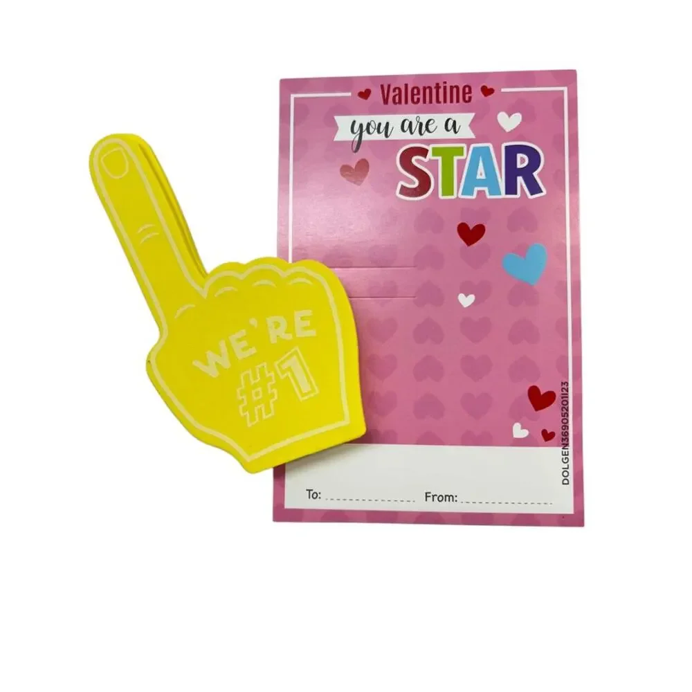 12 Count Classroom Valentine Cards I'm Your #1 Fan